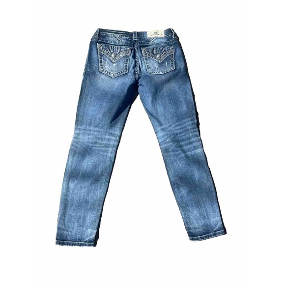 Miss Me Signature Ankle Skinny Denim Blue Jeans Size 30 Medium Wash J3308AKA - Picture 2 of 5